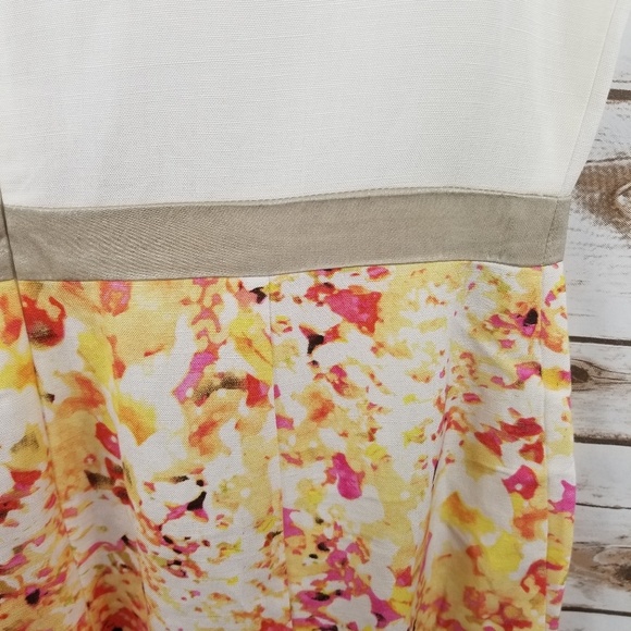 Calvin Klein linen blend watercolor sheath dress - Picture 3 of 7